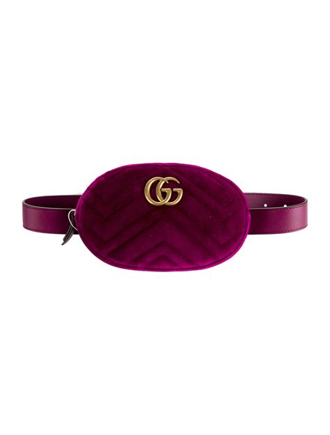 gucci velvet belt bag purple|gucci gg belt bag price.